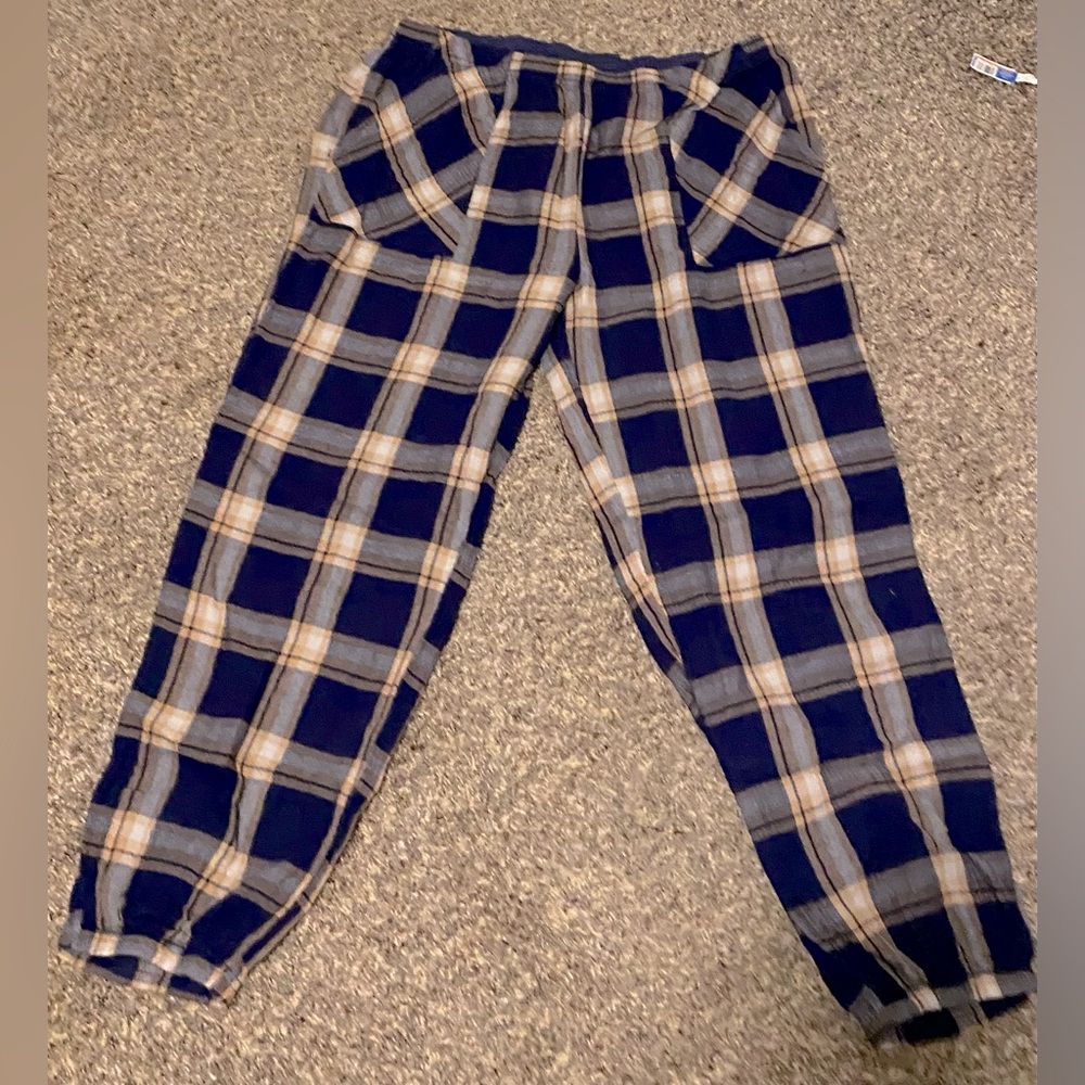 Aerie/American eagle plaid pajama pant womenโs size XL long